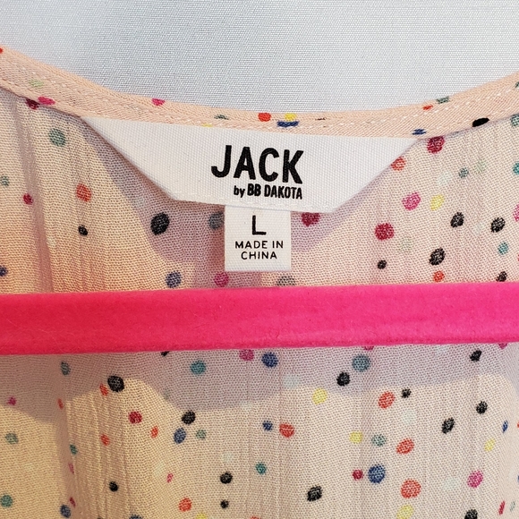 Pink Polka Dot Ruffle Dress - Picture 3 of 4